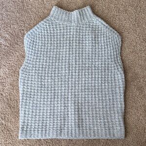 John + Jenn Light Gray Turtleneck Sweater Vest